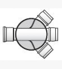 270mm Deep 45° Inlet Chamber Base - Three 110mm Inlets