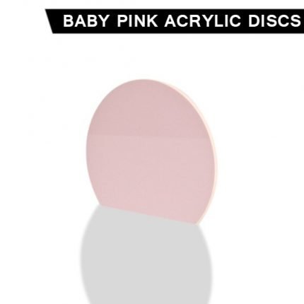 3mm Baby Pink Acrylic Disc Bespoke Size