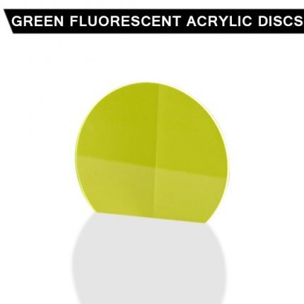 3mm Green Fluorescent Acrylic Disc Bespoke Size