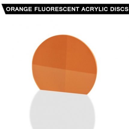 3mm Orange Fluorescent Acrylic Disc Bespoke Size