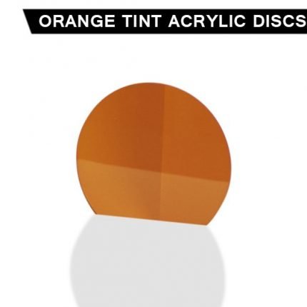 5mm Orange Tinted Acrylic Disc Bespoke Size