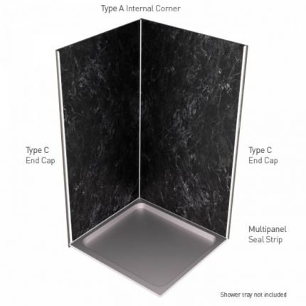 Multipanel Two Sided Shower Board Kit