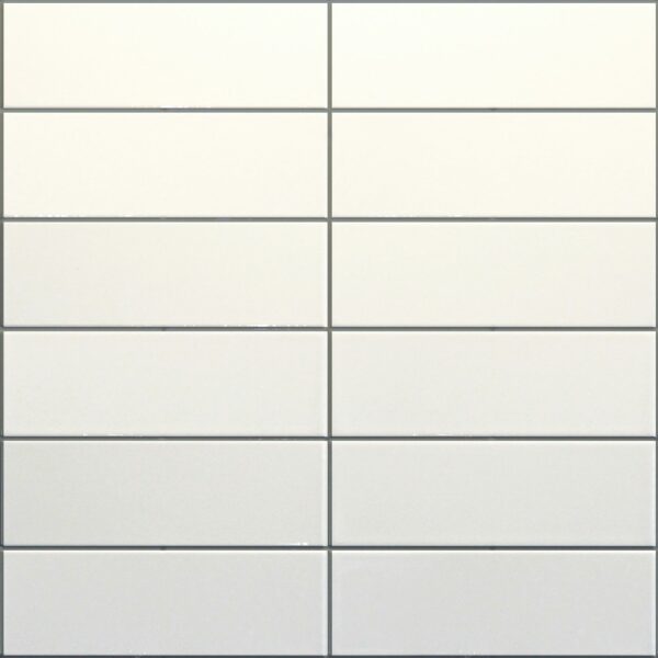 White Reco Metro Large Linear Panel 1220mm X 2440mm X 3mm Portrait Pvc Dark Grey Grout