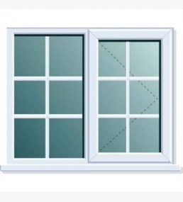 Pvcu Georgian Bar Side Fixed Casement Right Hand Window